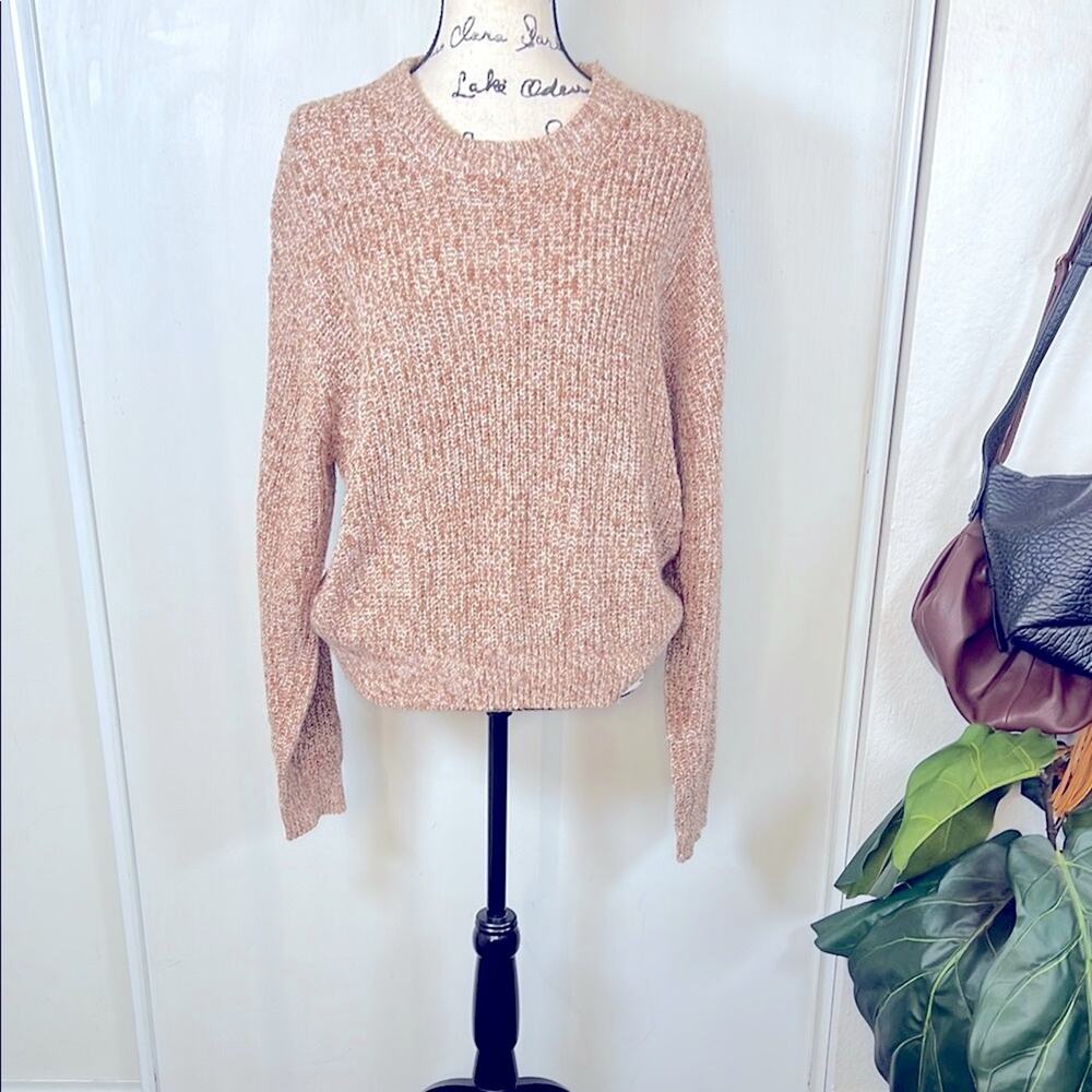 Velvet Heart Los Angeles Cozy Knit Marled Brown Sweater size XL